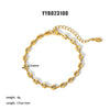 Wholesale Titanium Steel And Stainless Steel Bracelet With Geometric Style Cuban And Flat Snake Chain Women's Light Luxury High End Unisex Accessories