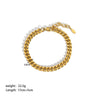 Wholesale Titanium Steel And Stainless Steel Bracelet With Geometric Style Cuban And Flat Snake Chain Women's Light Luxury High End Unisex Accessories