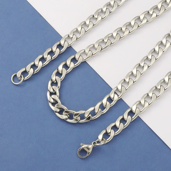 Wholesale Titanium Steel And Stainless Steel Cross Ushape Hip Hop Style Necklace For Men And Women