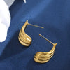 Wholesale Titanium Steel And Stainless Steel Earrings For Women Simple Style Electroplated