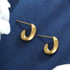 Wholesale Titanium Steel And Stainless Steel Earrings For Women Simple Style Electroplated