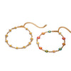 Wholesale Titanium Steel And Stainless Steel Electroplated Clavicle Chain With Geometric Pattern Bracelet And Daisy Pendant