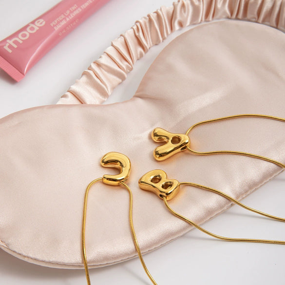 Wholesale Titanium Steel And Stainless Steel Electroplated Geometric Bubble Letter Necklace For Women