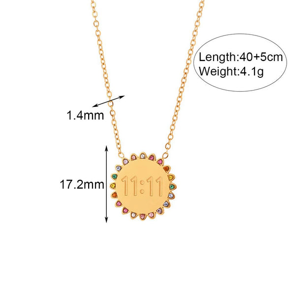 Wholesale Titanium Steel And Stainless Steel Fashion Geometric Pendant Jewelry Electroplated Love Necklace For Women