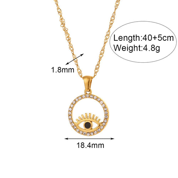 Wholesale Titanium Steel And Stainless Steel Fashion Geometric Pendant Jewelry Electroplated Love Necklace For Women