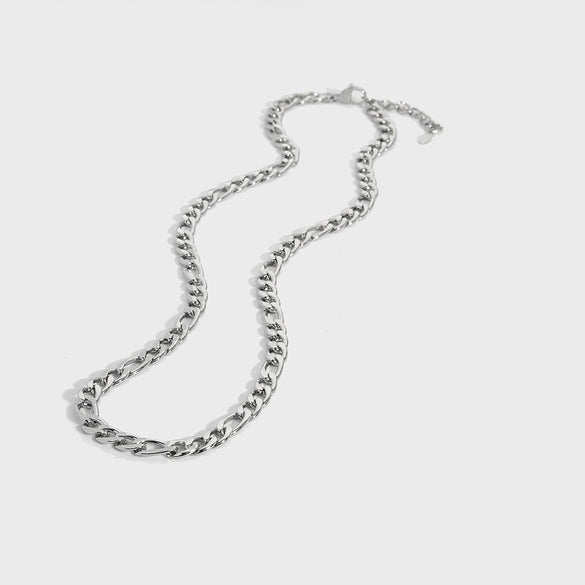 Wholesale Titanium Steel And Stainless Steel Figaro Chain Necklace For Women 18K Gold Plated With Geometric Design Hip Hop Style