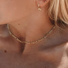 Wholesale Titanium Steel And Stainless Steel Figaro Chain Necklace For Women 18K Gold Plated With Geometric Design Hip Hop Style