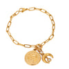 Wholesale Titanium Steel And Stainless Steel Geometric Coin Zircon Inlaid Bracelet For Women With Diamond Design