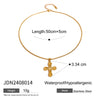 Wholesale Titanium Steel And Stainless Steel Geometric Cross Pendant Necklace For Women With Electroplating