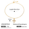 Wholesale Titanium Steel And Stainless Steel Geometric Cross Pendant Necklace For Women With Electroplating