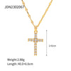 Wholesale Titanium Steel And Stainless Steel Geometric Cross Pendant Necklace For Women With Electroplating