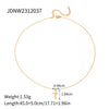 Wholesale Titanium Steel And Stainless Steel Geometric Cross Pendant Necklace For Women With Electroplating