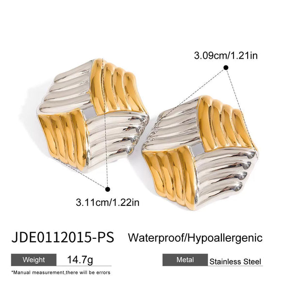Wholesale Titanium Steel And Stainless Steel Geometric Earrings For Women With Electroplating Treatment