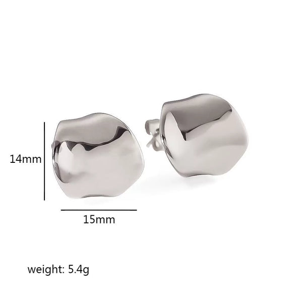 Wholesale Titanium Steel And Stainless Steel Geometric Earrings With Electroplating For Women And Men