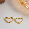 Wholesale Titanium Steel And Stainless Steel Geometric Love Earrings For Women 18K Gold Plated