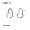 Wholesale Titanium Steel And Stainless Steel Geometric Love Earrings For Women 18K Gold Plated