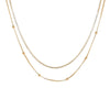 Wholesale Titanium Steel And Stainless Steel Geometric Mini Double Layer Clavicle Necklace With Electroplating Simple Cold Style For Women