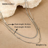 Wholesale Titanium Steel And Stainless Steel Geometric Mini Double Layer Clavicle Necklace With Electroplating Simple Cold Style For Women