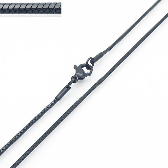 Wholesale Titanium Steel And Stainless Steel Geometric Snake Bone Chain Hiphop Necklace With 18K Gold Vacuum Electroplating