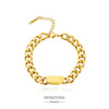 Wholesale Titanium Steel And Stainless Steel Geometric Style Electroplated Heavy Industry Thick Chain Bracelet For Women And Unisex