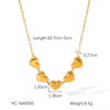 Wholesale Titanium Steel And Stainless Steel Heart Shaped Geometric Clavicle Chain Necklace With Electroplating For Women