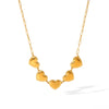 Wholesale Titanium Steel And Stainless Steel Heart Shaped Geometric Clavicle Chain Necklace With Electroplating For Women