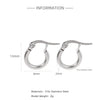 Wholesale Titanium Steel And Stainless Steel Hollow Crescent Earrings With 18K Gold Electroplating