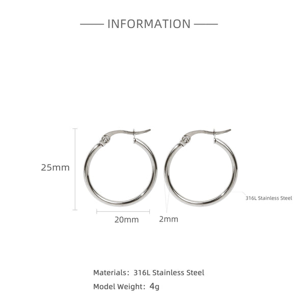 Wholesale Titanium Steel And Stainless Steel Hollow Crescent Earrings With 18K Gold Electroplating
