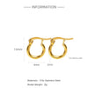 Wholesale Titanium Steel And Stainless Steel Hollow Crescent Earrings With 18K Gold Electroplating