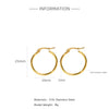 Wholesale Titanium Steel And Stainless Steel Hollow Crescent Earrings With 18K Gold Electroplating