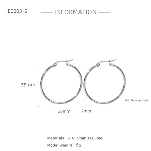 Wholesale Titanium Steel And Stainless Steel Hollow Crescent Earrings With 18K Gold Electroplating
