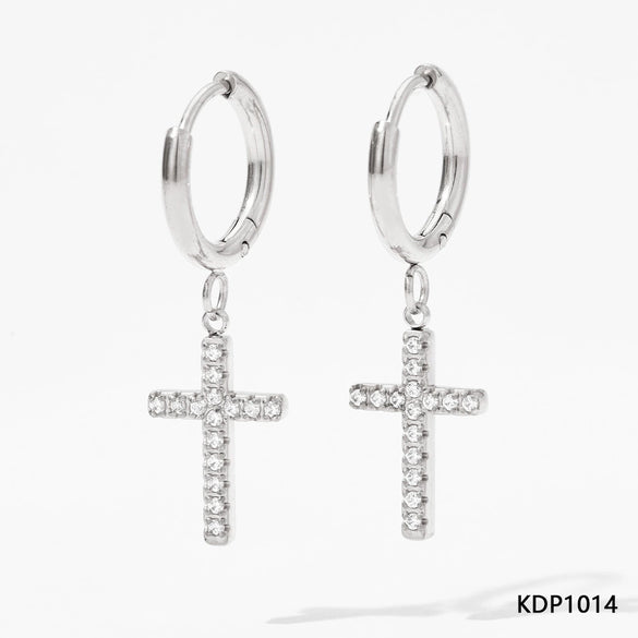 Wholesale Titanium Steel And Stainless Steel Jewelry Suit With Cross Stand Pendant Bear Piglet Small Animal Pattern Electroplated For Women