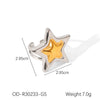 Wholesale Titanium Steel And Stainless Steel Jewelry With Five Pointed Star Pattern Inlay And Vacuum Plating For Women