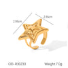 Wholesale Titanium Steel And Stainless Steel Jewelry With Five Pointed Star Pattern Inlay And Vacuum Plating For Women