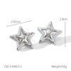 Wholesale Titanium Steel And Stainless Steel Jewelry With Five Pointed Star Pattern Inlay And Vacuum Plating For Women