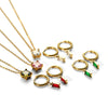 Wholesale Titanium Steel And Stainless Steel Jewelry With Geometric Pattern And Electroplating Treatment Earrings And Necklace Set