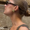 Wholesale Titanium Steel And Stainless Steel Jewelry With Geometric Style Electroplated Necklace And Earrings For Women