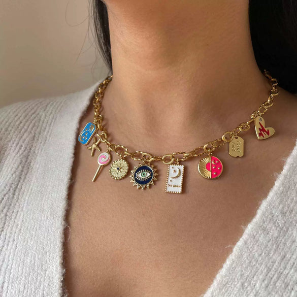 Wholesale Titanium Steel And Stainless Steel Love Flower Fruit Pendant Necklace With Geometric Pattern And Electroplating For Women