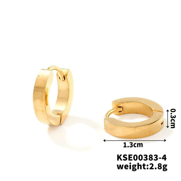 Wholesale Titanium Steel And Stainless Steel Mirror Polished Geometric Earrings For Men And Women