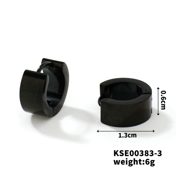 Wholesale Titanium Steel And Stainless Steel Mirror Polished Geometric Earrings For Men And Women
