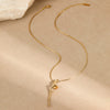 Wholesale Titanium Steel And Stainless Steel Necklace Geometric Line Design Electroplated For Women