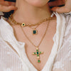 Wholesale Titanium Steel And Stainless Steel Necklace With Cross Design And Electroplating Treatment Geometric Style For Women