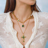Wholesale Titanium Steel And Stainless Steel Necklace With Cross Design And Electroplating Treatment Geometric Style For Women