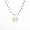 Wholesale Titanium Steel And Stainless Steel Necklace With Double Color Matching Geometric Pattern Electroplating For Women