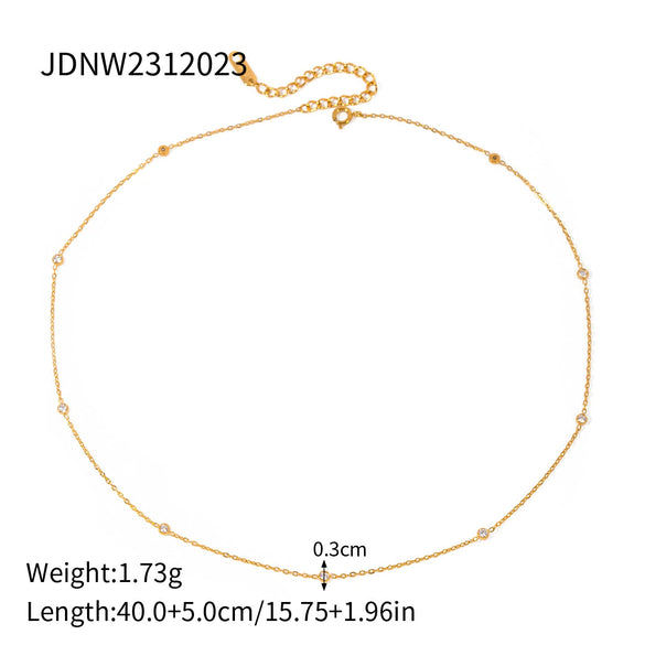 Wholesale Titanium Steel And Stainless Steel Necklace With Geometric Pattern Electroplated Treatment For Women