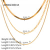 Wholesale Titanium Steel And Stainless Steel Necklace With Geometric Styling And Electroplating For Women