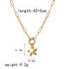 Wholesale Titanium Steel And Stainless Steel Necklace With Star Pattern Electroplated Women's Jewelry