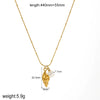 Wholesale Titanium Steel And Stainless Steel Necklace With Star Pattern Electroplated Women's Jewelry
