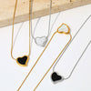 Wholesale Titanium Steel And Stainless Steel O Chain Necklace With Rhombus Design And Electroplating For Women