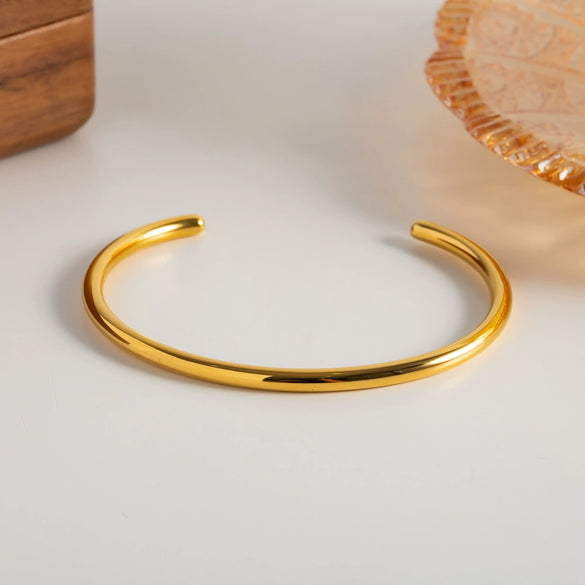 Wholesale Titanium Steel And Stainless Steel Open Bracelet Women's Fashion Electroplated Allmatch